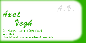 axel vegh business card