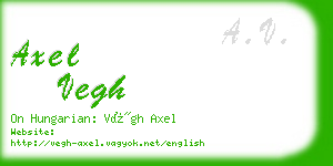axel vegh business card